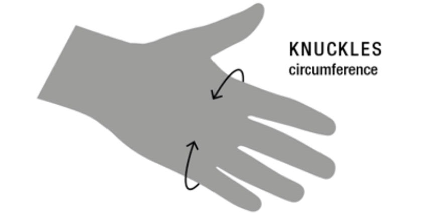 Size chart ION Surf gloves