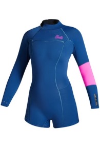 Mystic-Lunar Longarm Shorty 2/2 Backzip Combinaison Néoprène Femme